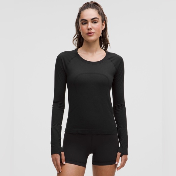 lululemon athletica Tops - Lululemon Swiftly Tech Long-Sleeve Shirt in Black. Size 10